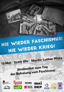 Straßenfest zum Tag der Befreiung: 13. Mai, 12 Uhr, Martin-Luther-Platz, Augsburg